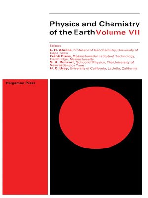 cover image of Physics and Chemistry of the Earth - Progress Series, Volume 7